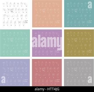 Hand Drawn Sketch of Finger Spelling The Alphabet in American Sign ...