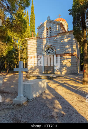 Tatoi: The royal cemetery of Tatoi. - Tatoi was originally the Summer Residence of the Greek Royal family which was eventually used as their year roun Stock Photo