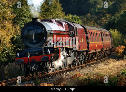 LMS Princess Royal Class 6201 Princess Elizabeth in steam. Stock Photo