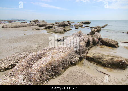 Huahin beach in Phetchaburi, Thailand Stock Photo