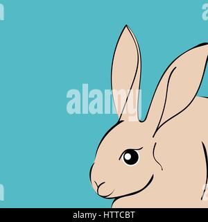 Easter Rabbit animal cartoon. Vector illustrator Easter Bunny. Stock Vector