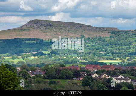 The Town of Ludlow with Titterstone Clee Hill, Shropshire, England, UK ...