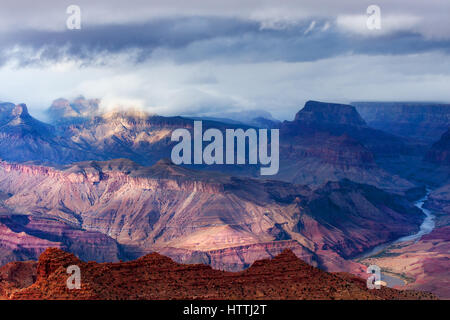 Storm brewing over Grand Canyon North Rim in Arizona, USA Stock Photo