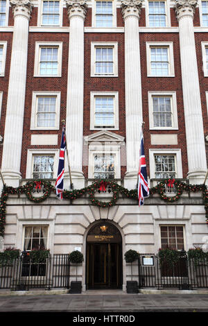 The Millennium Hotel frontage, Grosvenor Square, Mayfair, London Stock Photo