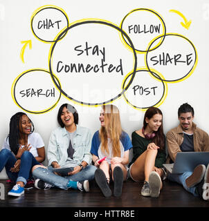 Community Social Digital Connection Stock Photo