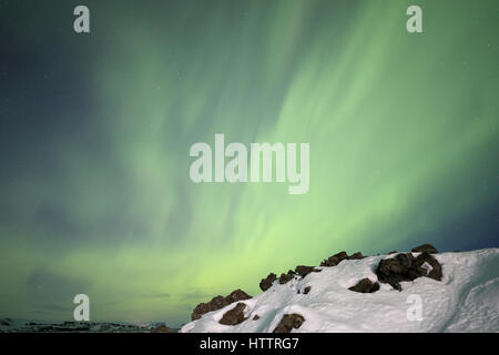 Northern lights at Skaftafell southern iceland, Iceland, Europe Stock Photo