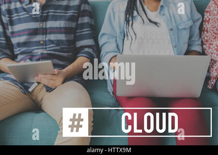 Amusement Browser Techie Wifi Cloud Stock Photo