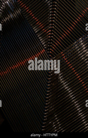 abstract background silver metal lines diagonal dark Stock Photo