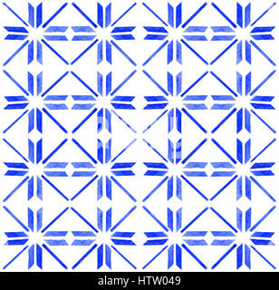 Portuguese azulejo tiles. Blue and white gorgeous seamless patterns. For scrapbooking, wallpaper, cases for smartphones, web background, print, surfac Stock Photo