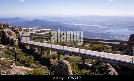 Walkway at Mt Wellington lookout in Hobart, Tasmania Stock Photo