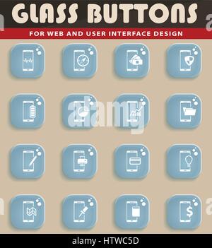 Smartphone simply symbol for web icons and user interface Stock Vector