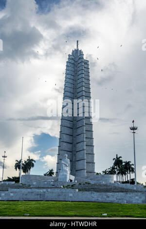 Jose Marti Memorial in the Plaza de la Revolucion - Havana,  Cuba Stock Photo