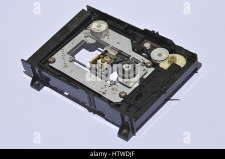 DVD reader unit, internal view. Stock Photo