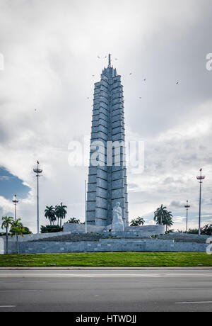 Jose Marti Memorial in the Plaza de la Revolucion - Havana,  Cuba Stock Photo