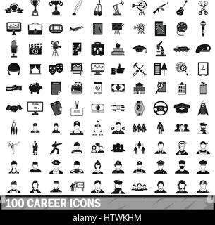 100 career icons set in simple style Stock Vector Image & Art - Alamy