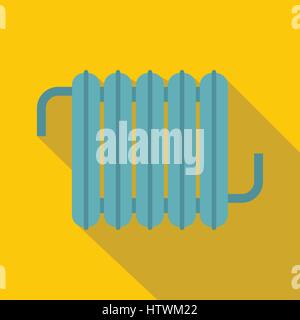 Retro iron central heating battery icon flat style Stock Vector