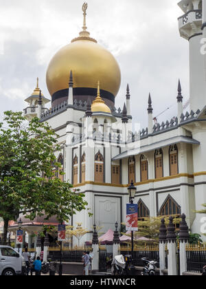 Masjid Sultan or Sultan Mosque in the Muslim Quarter, Rochor, Singapore. Stock Photo