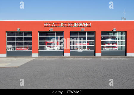 fire station of a German volunteer fire department Stock Photo