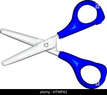 llustration of Isolated Cartoon Scissors. Vector EPS 8. Stock Vector