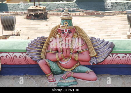 Intricate sculptures at the Sri Ranganathaswamy temple, Srirangam. Stock Photo