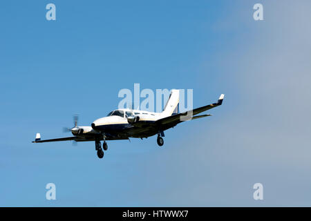 Piper PA31-310 Navajo  at Staverton airfield, Gloucestershire, UK (G-OUCP) Stock Photo