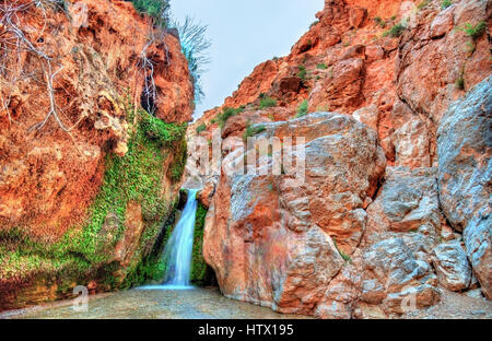 Waterfall at Ait Ibrirn in Dades Gorge valley, Morocco Stock Photo