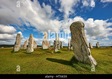 Callanish Stones, Tursachan Chalanais, neolithic standing stones, Isle of Lewis, Outer Hebrides, Scotland Stock Photo