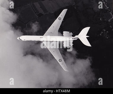 Vickers-Armstrongs VC10 passenger aircraft, air to air image. Now retired and out of RAF service. Stock Photo