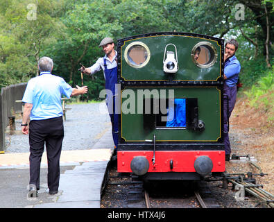 The passing of the token, The Talyllyn Railway, Wales, Europe Stock Photo