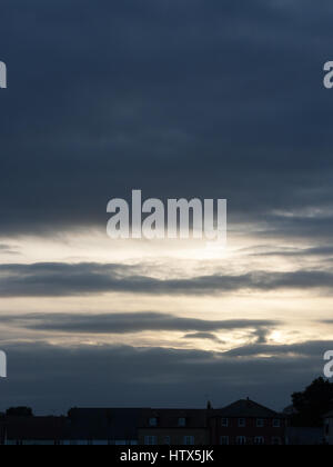 A silverline and dark blue skyline. Stock Photo