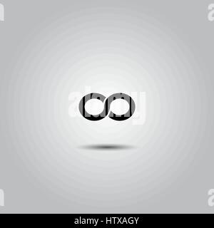 Limitless sign icon. Infinity symbol Isolated on White Background Stock Vector