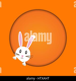 Easter bunnies rabbit greeting card. Easter bunnies. Vector illustration Stock Vector