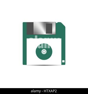 Icon to save to disk isolated on a white background, vector illustration. Stock Vector