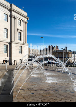 Fountain at Experience Barnsley Museum at the Town Hall in Barnsley South Yorkshire England Stock Photo