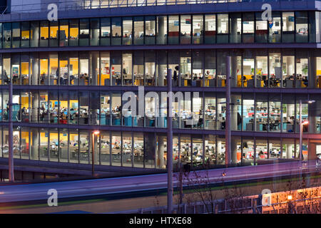 Commercial Offices at dusk, Nottingham, Nottinghamshire, England, UK. Stock Photo