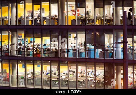 Commercial Offices at dusk, Nottingham, Nottinghamshire, England, UK. Stock Photo