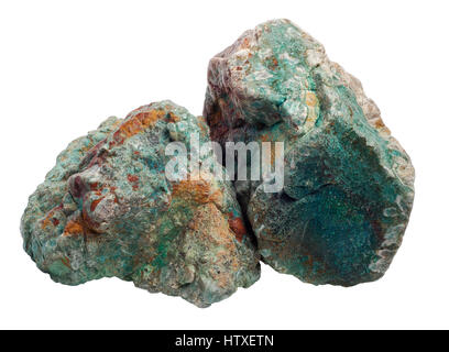 Two green stones hug each other Stock Photo