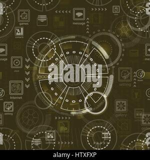 Seamless pattern. Abstract future Stock Vector