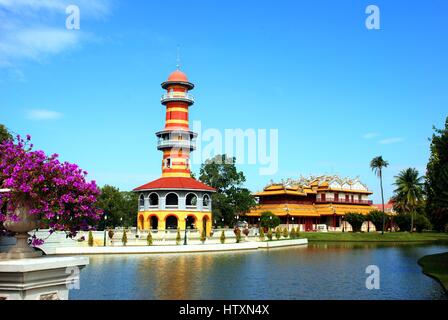 Bang Pa-In Royal Palace known as the Summer Palace. Located in Bang Pa-In district, Ayutthaya Province, THAILAND Stock Photo