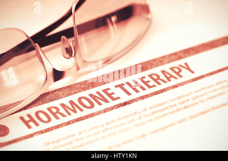 Hormone Therapy. Medicine. 3D Illustration. Stock Photo