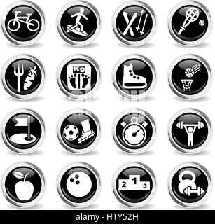 sport web icons for user interface design Stock Vector