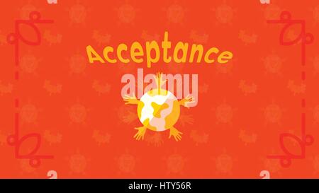 Vector of greeting card with open minds text Stock Vector