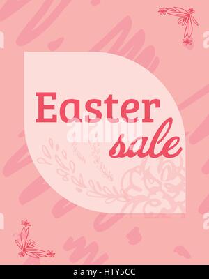 Vector of greeting card with easter sale message Stock Vector