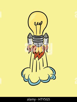 Composite image of rocket idea 3d Stock Vector