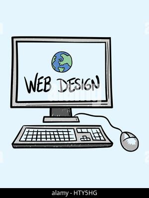 Vector icon of web designing against green background Stock Vector