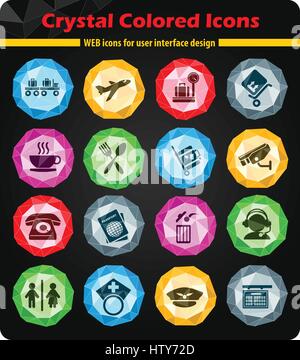 Airport simply symbols for web and user interface Stock Vector