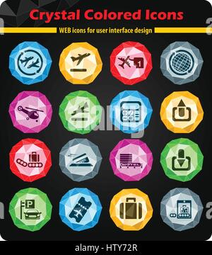 Airport simply symbols for web and user interface Stock Vector