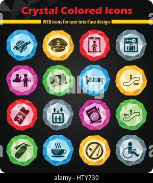 Airport simply symbols for web and user interface Stock Vector