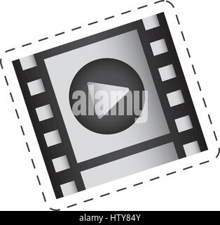 film strip play movie image Stock Vector