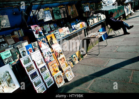 Postcards and souvenirs in a shop. Paris, France, Europe. Stock Photo